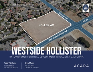 Plus de détails pour 4th Street, Hollister, CA - Terrain à vendre