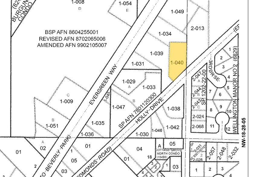 8620 Holly Dr, Everett, WA à vendre - Plan cadastral - Image 1 de 1