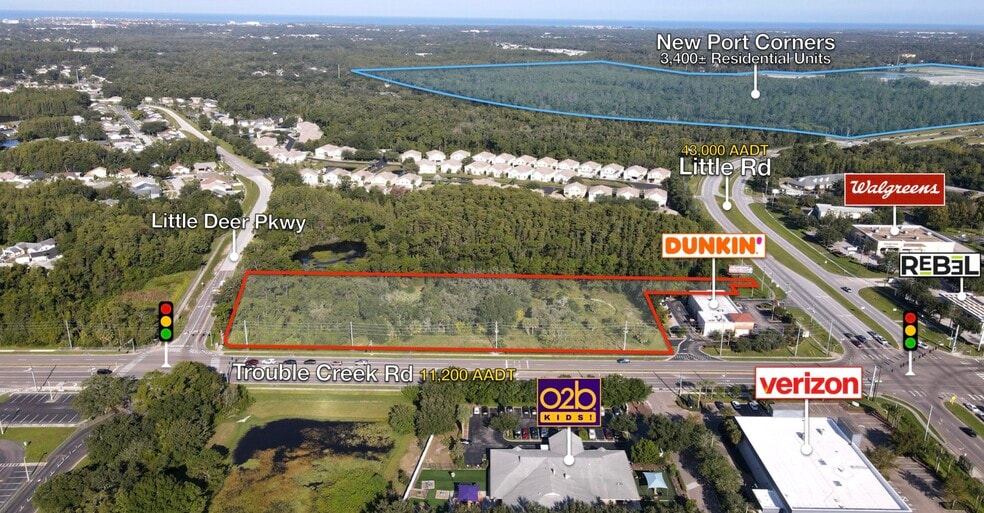 8689 Trouble Creek Rd, New Port Richey, FL à vendre - Photo du bâtiment - Image 2 de 3