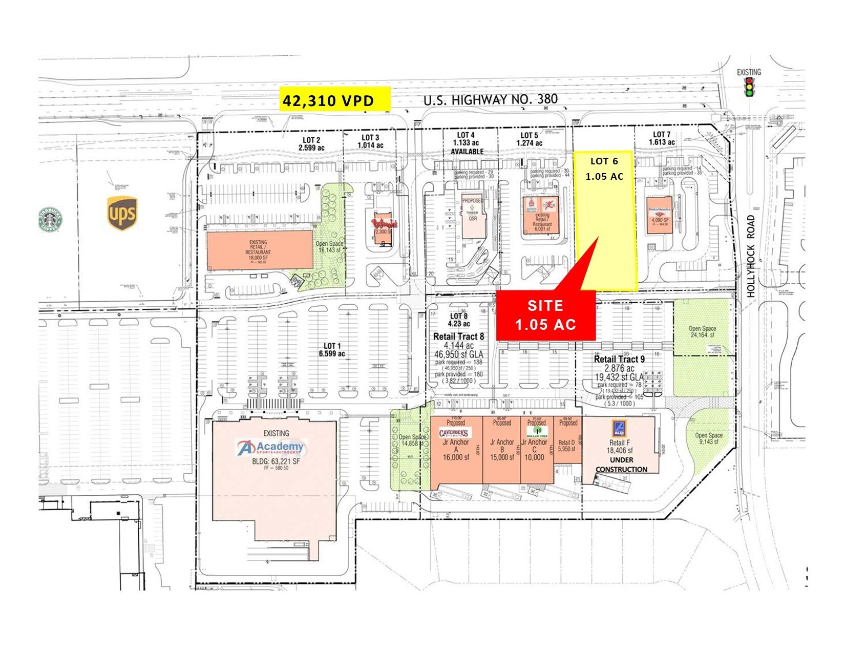1895 University Dr, Frisco, TX à louer Plan de site- Image 1 de 6