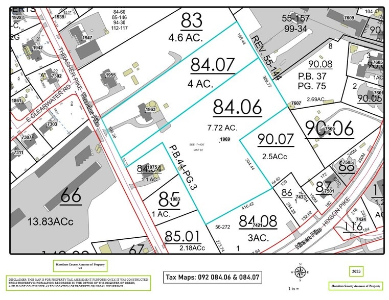 1969 & 1963, Hixson, TN for sale - Plat Map - Image 3 of 14