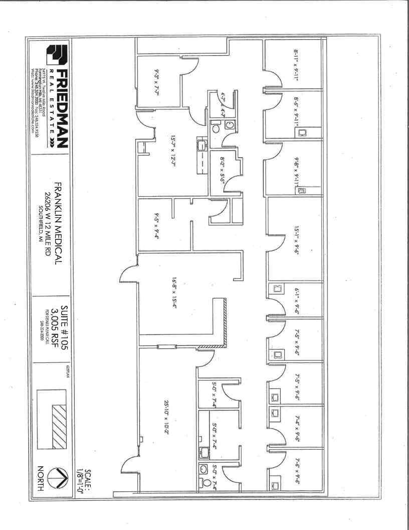 26206 W 12 Mile Rd, Southfield, MI for lease Floor Plan- Image 1 of 1