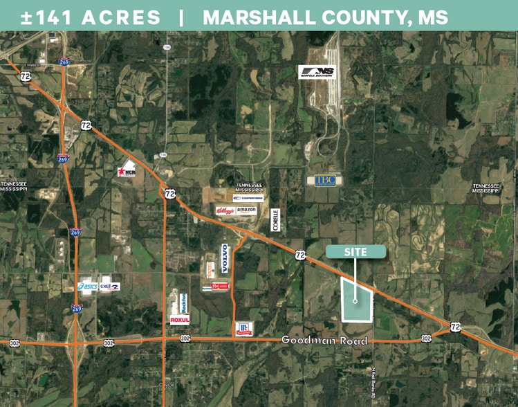 0 Hwy 72, Byhalia, MS à vendre - Aérien - Image 1 de 1