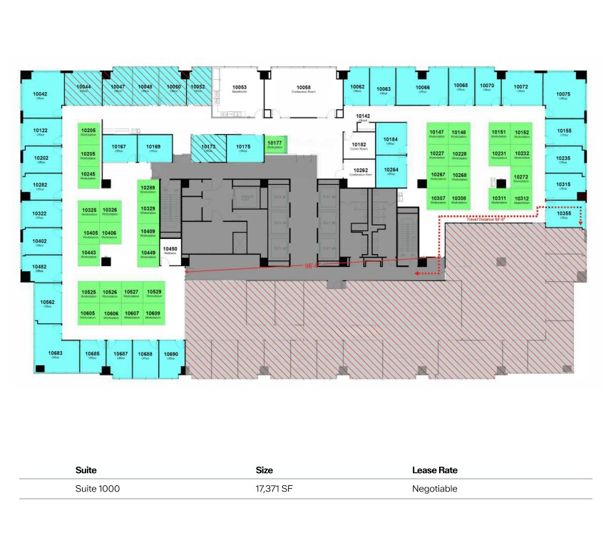 13737 Noel Rd, Dallas, TX à louer Plan d’étage- Image 1 de 1