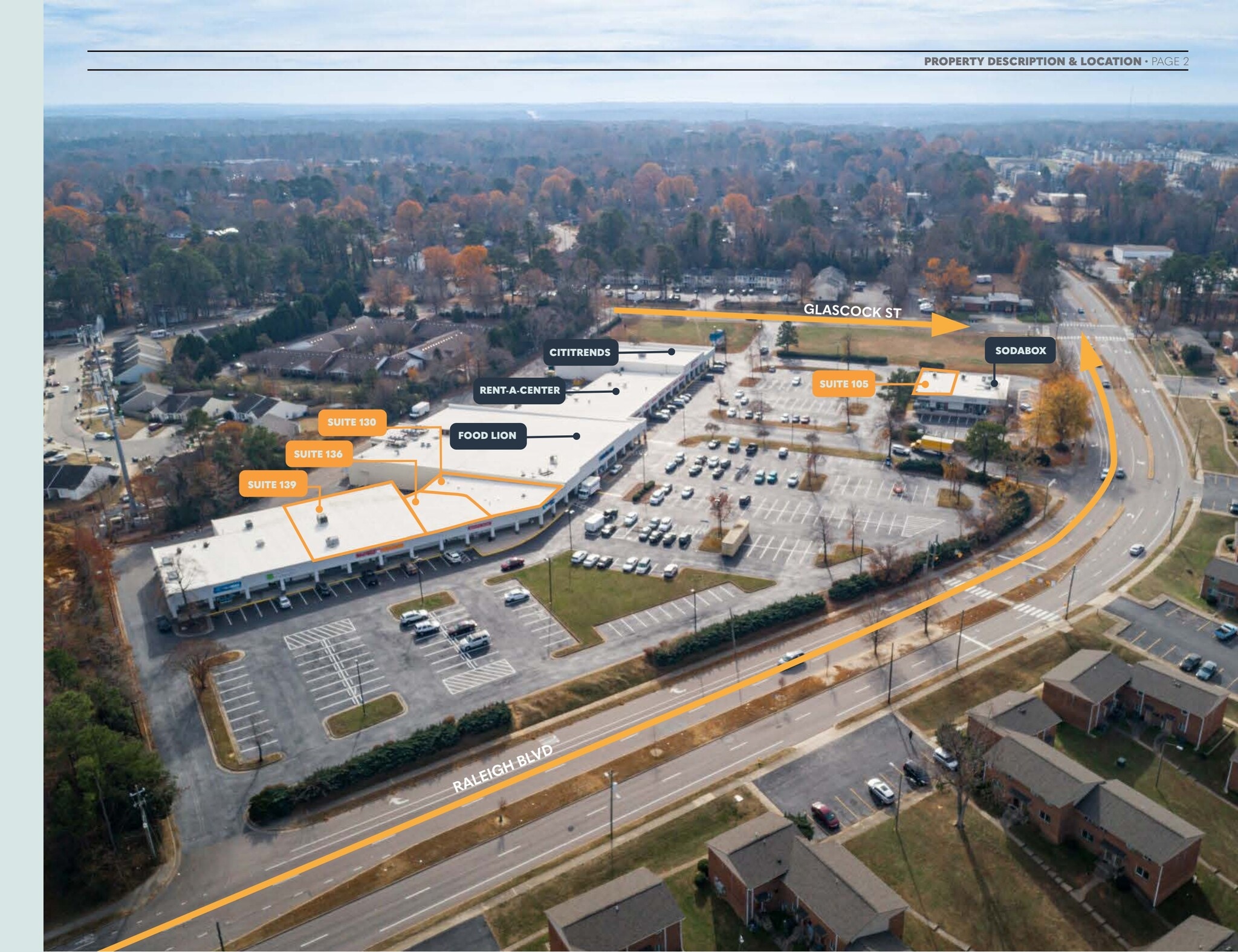 1100 N Raleigh Blvd, Raleigh, NC à louer Plan de site- Image 1 de 7