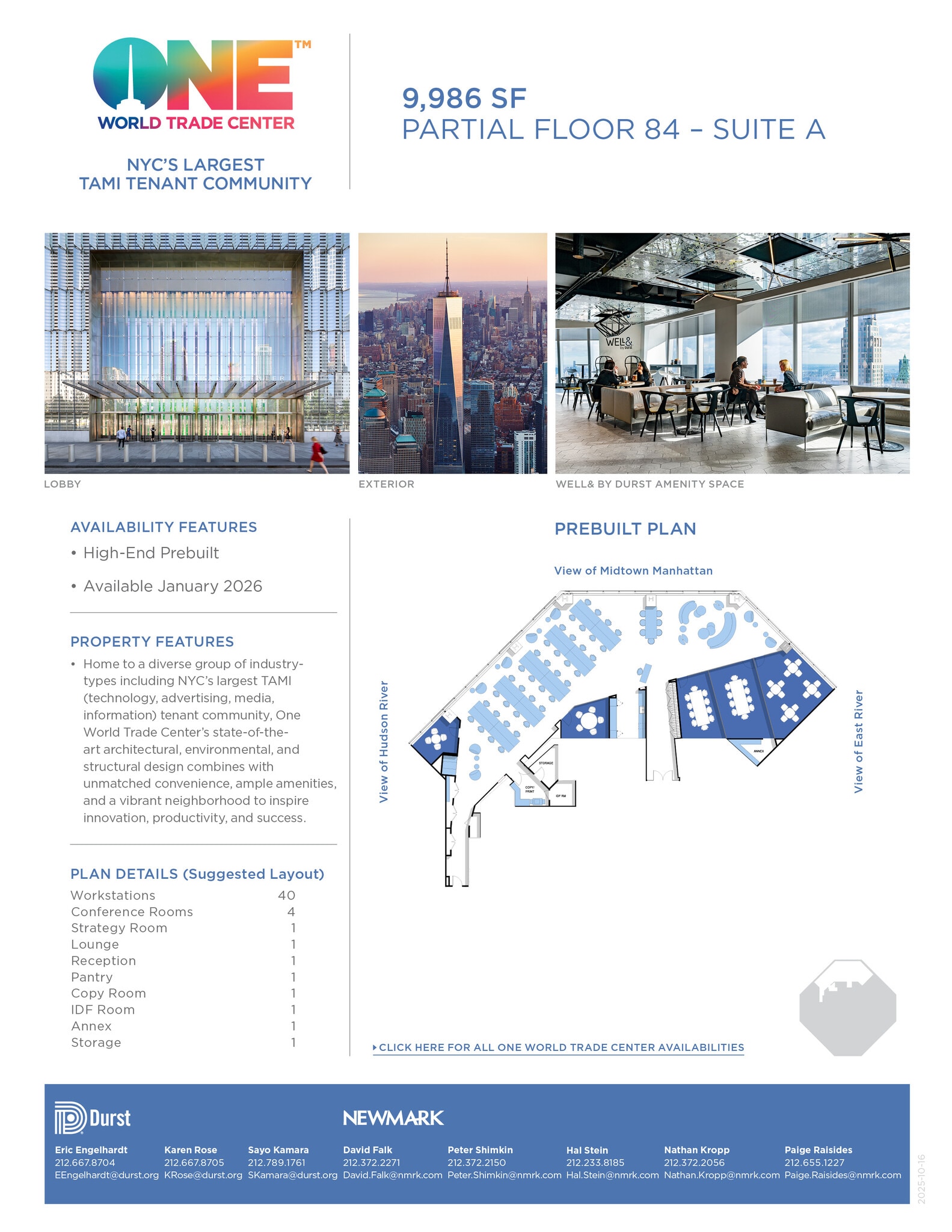 One World Trade Center, New York, NY à louer Photo intérieure- Image 1 de 1