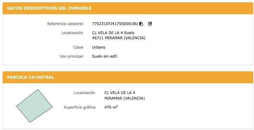 Vela de La, Miramar, Costa de, 4, València, Valencia à vendre - Plan de site - Image 2 de 4