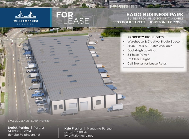 3503-3719 Polk St, Houston, TX for lease - Aerial - Image 1 of 6