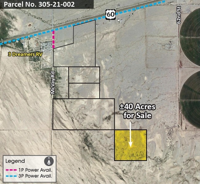 Plus de détails pour US-60 & McVay Rd, Bouse, AZ - Terrain à vendre