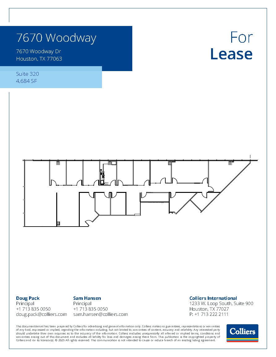 7670 Woodway Dr, Houston, TX à louer Plan d’étage- Image 1 de 1