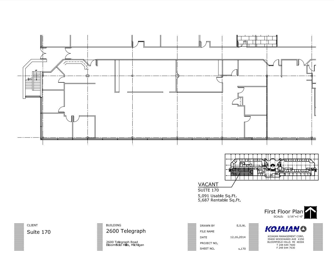 2600 S Telegraph Rd, Bloomfield Hills, MI à louer Plan d  tage- Image 1 de 3