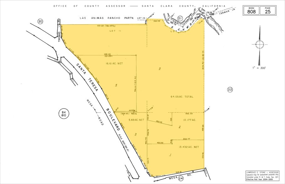 Santa Teresa Blvd, Gilroy, CA à vendre - Plan cadastral - Image 2 de 2