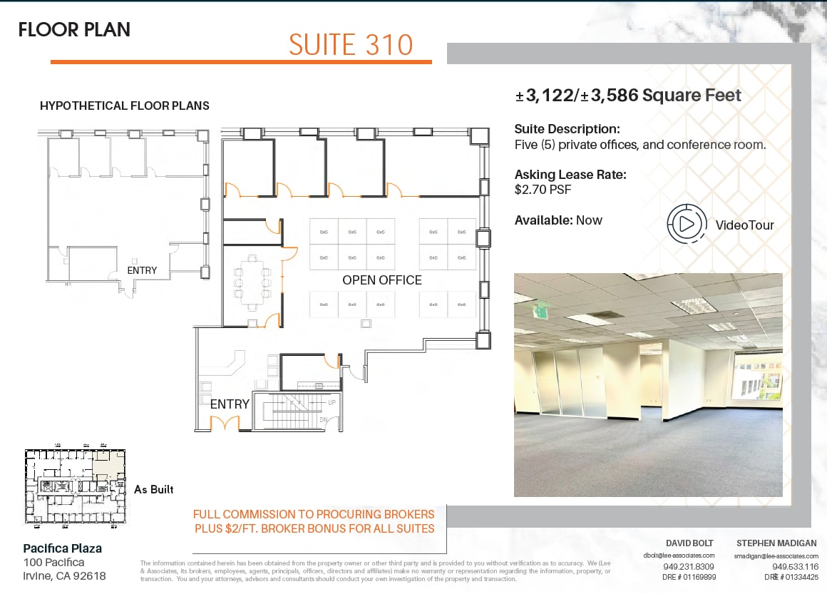 100 Pacifica, Irvine, CA à louer Plan d’étage- Image 1 de 1