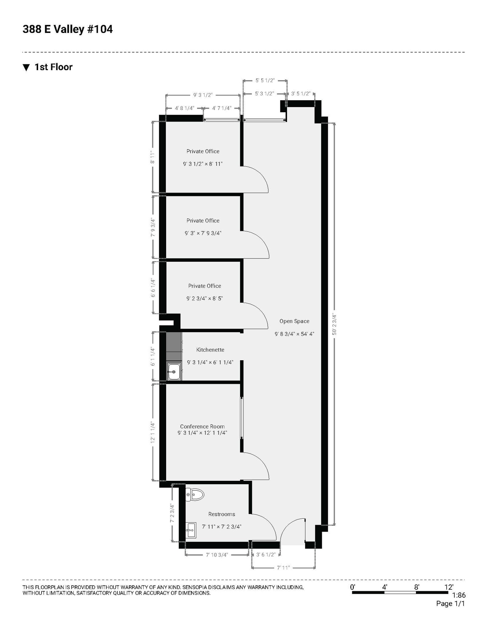 388 E Valley Blvd, Alhambra, CA for lease Floor Plan- Image 1 of 8