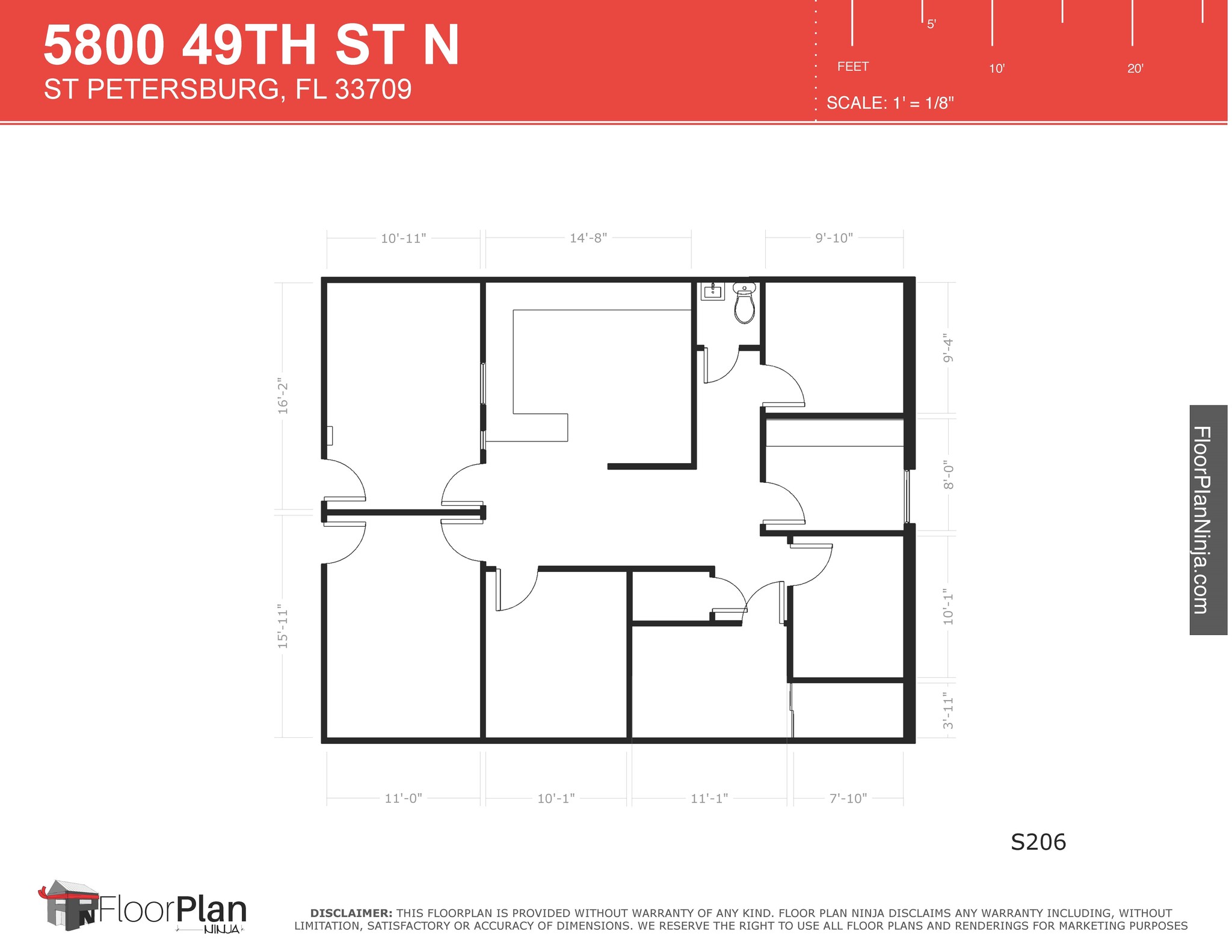 Northside Professional Complex, Saint Petersburg, FL à louer Plan d’étage- Image 1 de 1