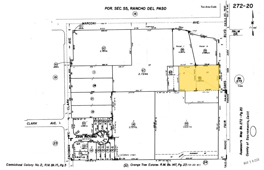 6325 Fair Oaks Blvd, Carmichael, CA for lease - Plat Map - Image 2 of 3