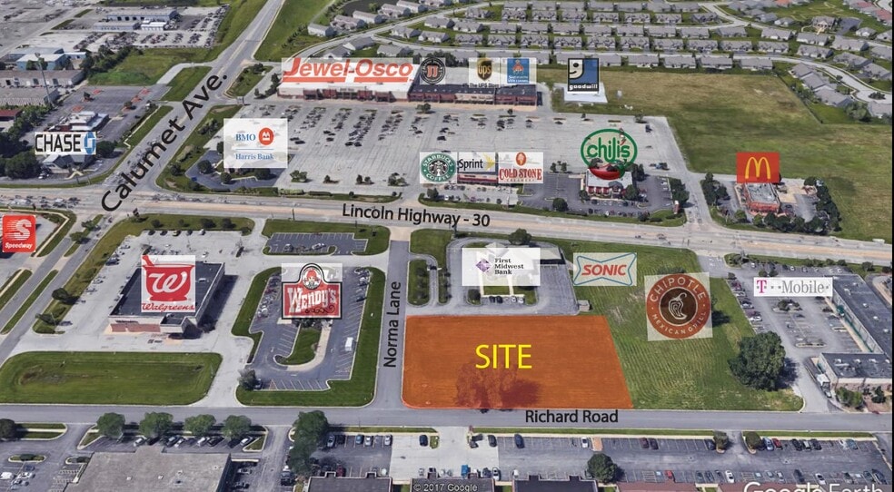 820 Joliet St, Dyer, IN for lease - Aerial - Image 2 of 3