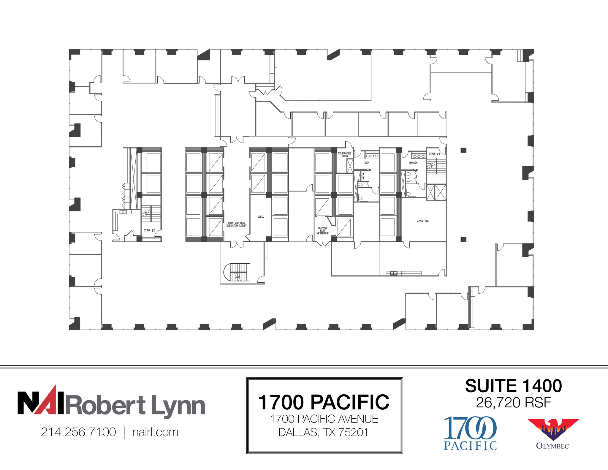 1700 Pacific Ave, Dallas, TX à louer Plan d  tage- Image 1 de 1