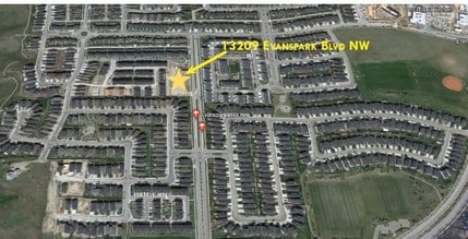 13209 Evanspark Blvd NW, Calgary, AB - AERIAL map view - Image1