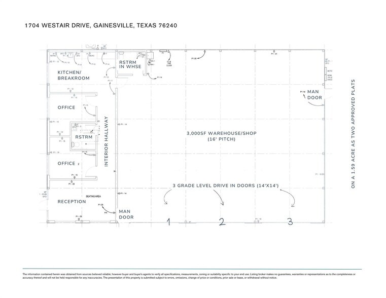1704 Westair, Gainesville, TX à louer - Plan d’étage - Image 2 de 35