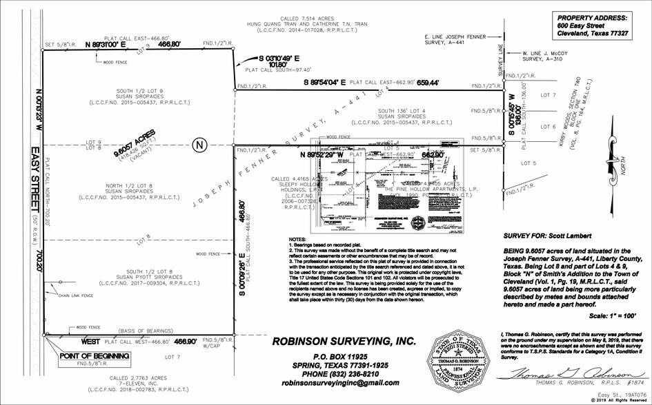 520 Easy St, Cleveland, TX à vendre - Plan cadastral - Image 2 de 2