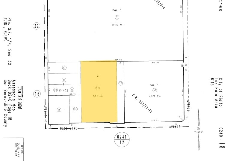 2646 W Base Line Rd, Rialto, CA à louer - Plan cadastral - Image 3 de 7