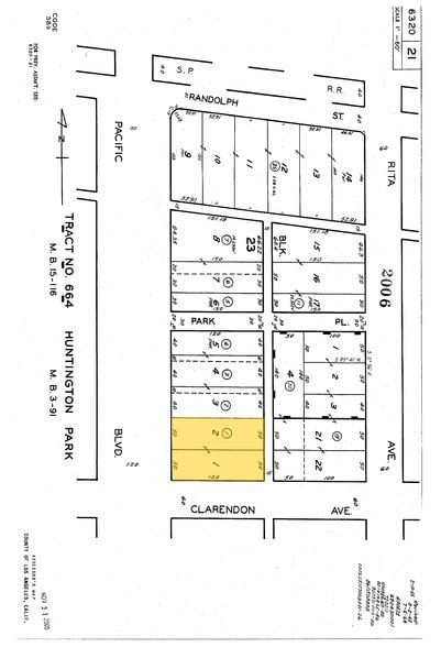 6216-6224 Pacific Blvd, Huntington Park, CA for lease - Plat Map - Image 2 of 8