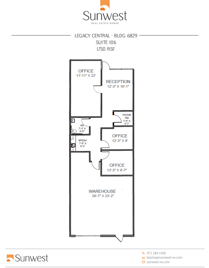 6901 K Ave, Plano, TX for lease Floor Plan- Image 1 of 1