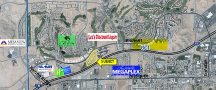 840 W Pioneer Blvd, Mesquite, NV - AERIAL  map view - Image1