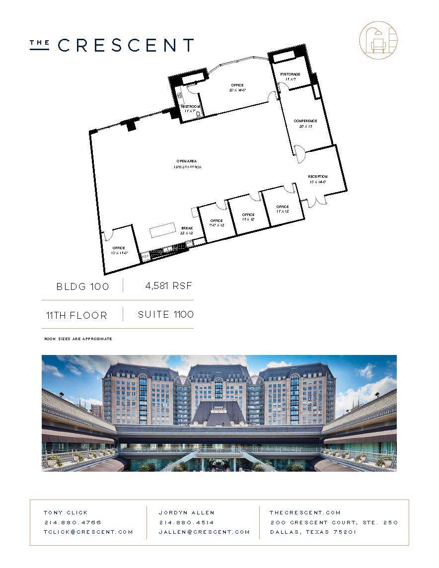 100 Crescent Ct, Dallas, TX à louer Plan d  tage- Image 1 de 4