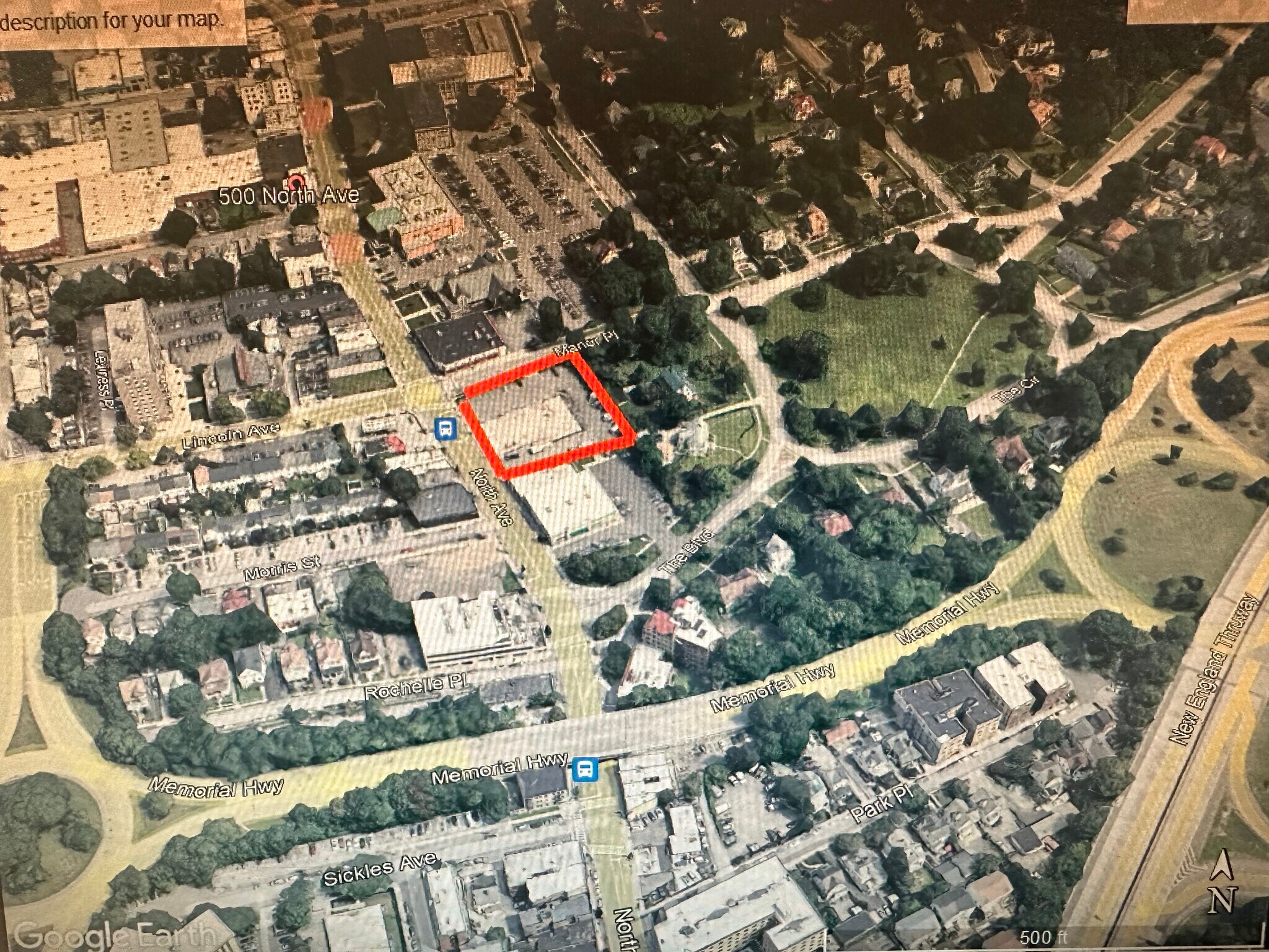 457 North Ave, New Rochelle, NY à louer Aérien- Image 1 de 3