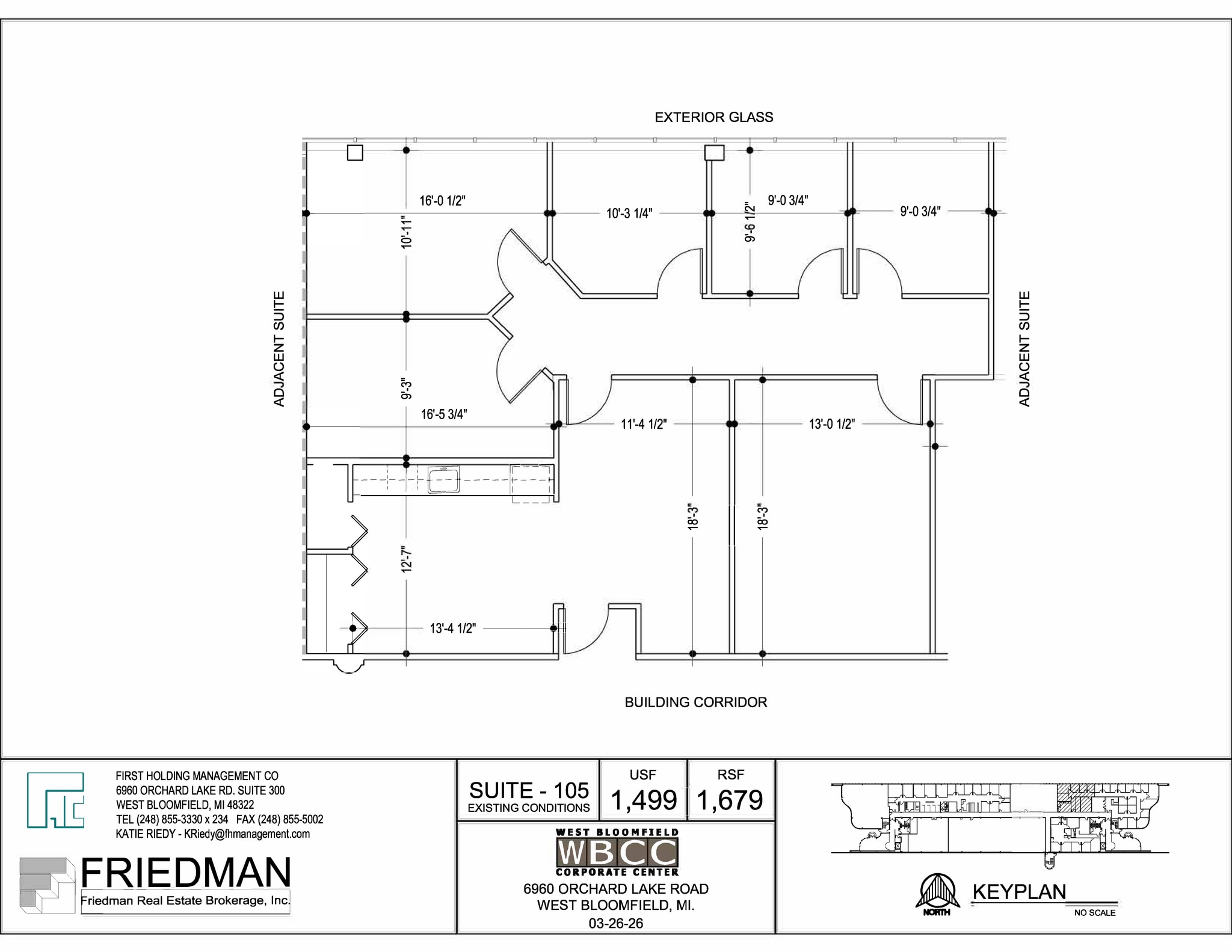 6960 Orchard Lake Rd, West Bloomfield, MI à louer Plan d’étage- Image 1 de 2