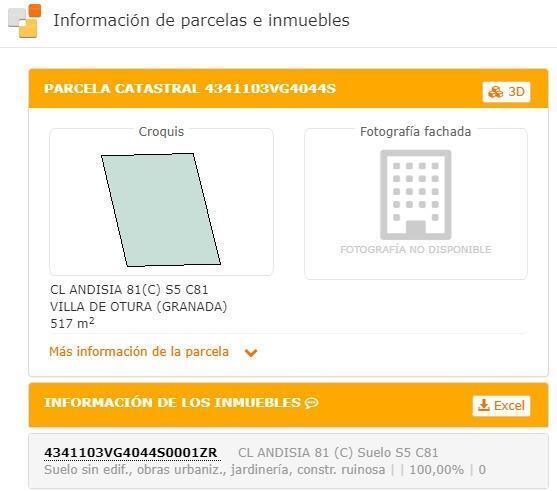 Calle Andisia, 1, Villa de Otura, Granada for sale - Site Plan - Image 2 of 2