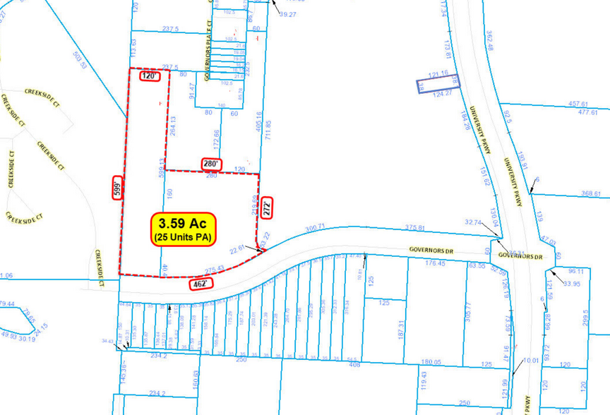 1630 Governors Dr, Pensacola, FL à vendre - Plan cadastral - Image 1 de 2