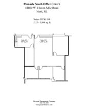 41850 W 11 Mile Rd, Novi, MI à louer Plan d’étage- Image 1 de 1
