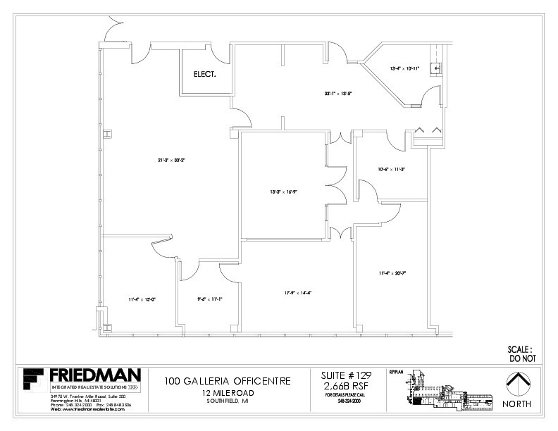 300 Galleria Officentre, Southfield, MI for lease Floor Plan- Image 1 of 2