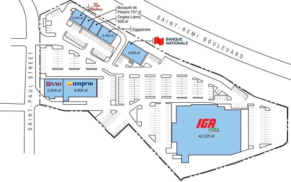 750-770 St Saint-Paul, Saint-remi, QC for lease - Site Plan - Image 3 of 4