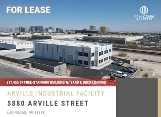 Plus de détails pour 5880 Arville Street St, Las Vegas, NV - Industriel à louer