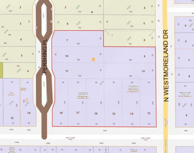 1011 W Central Blvd, Orlando, FL à vendre - Plan cadastral - Image 2 de 11