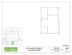691 N Squirrel Rd, Auburn Hills, MI for lease Floor Plan- Image 1 of 1