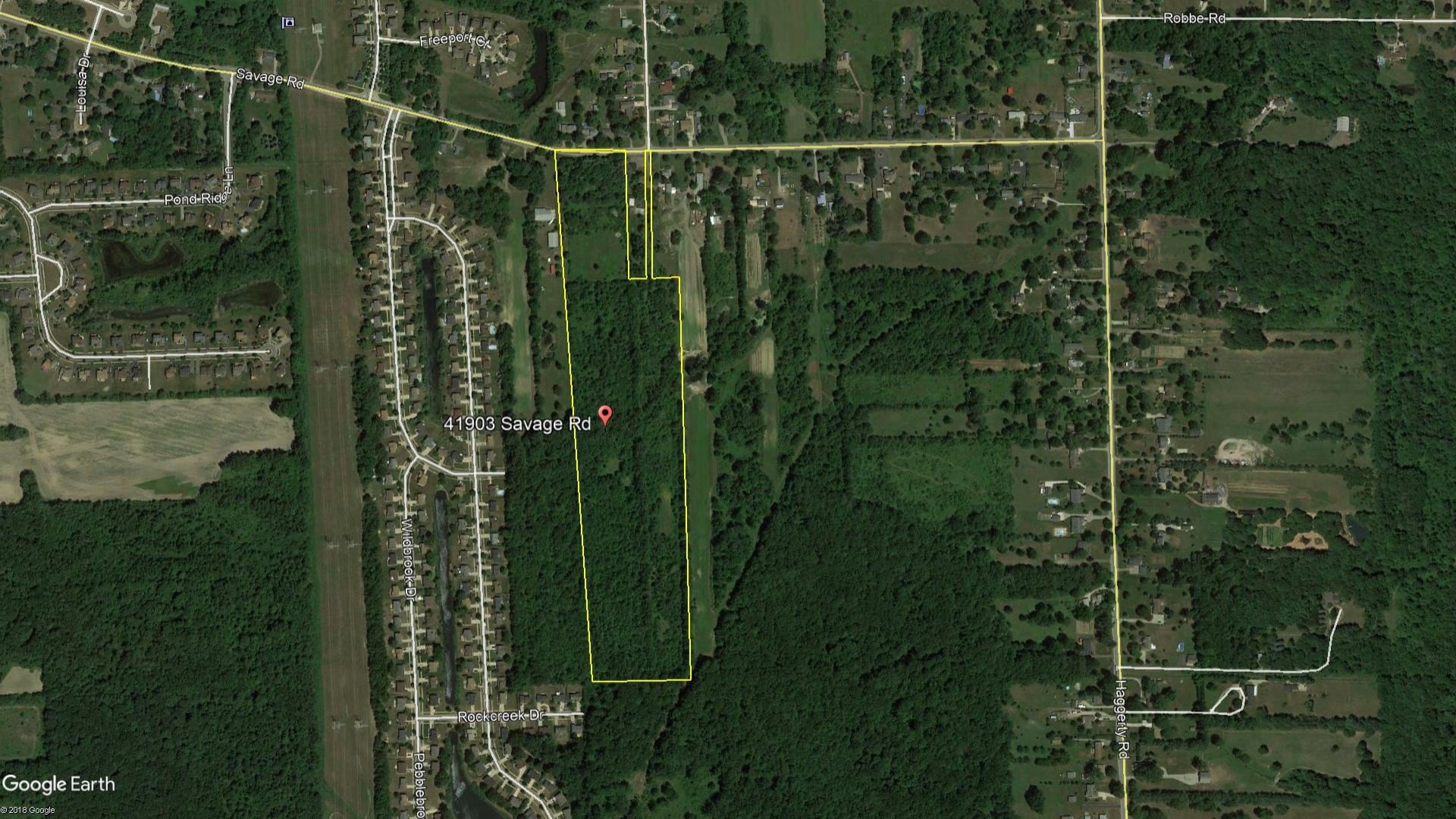 41903 Savage Rd, Van Buren Twp, MI à vendre Aérien- Image 1 de 3
