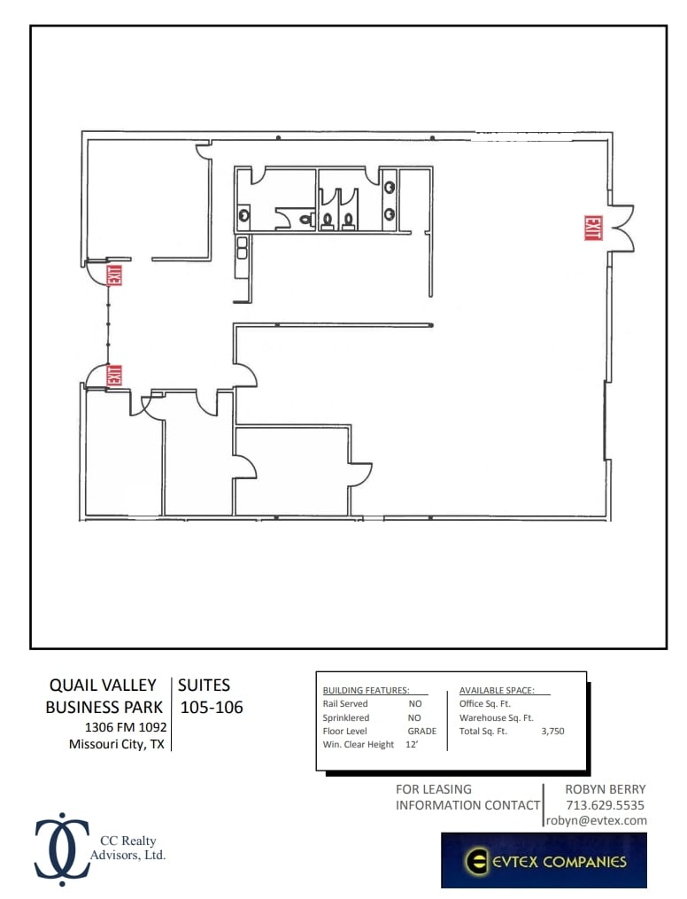 1306 Fm-1092, Missouri City, TX for lease Floor Plan- Image 1 of 1