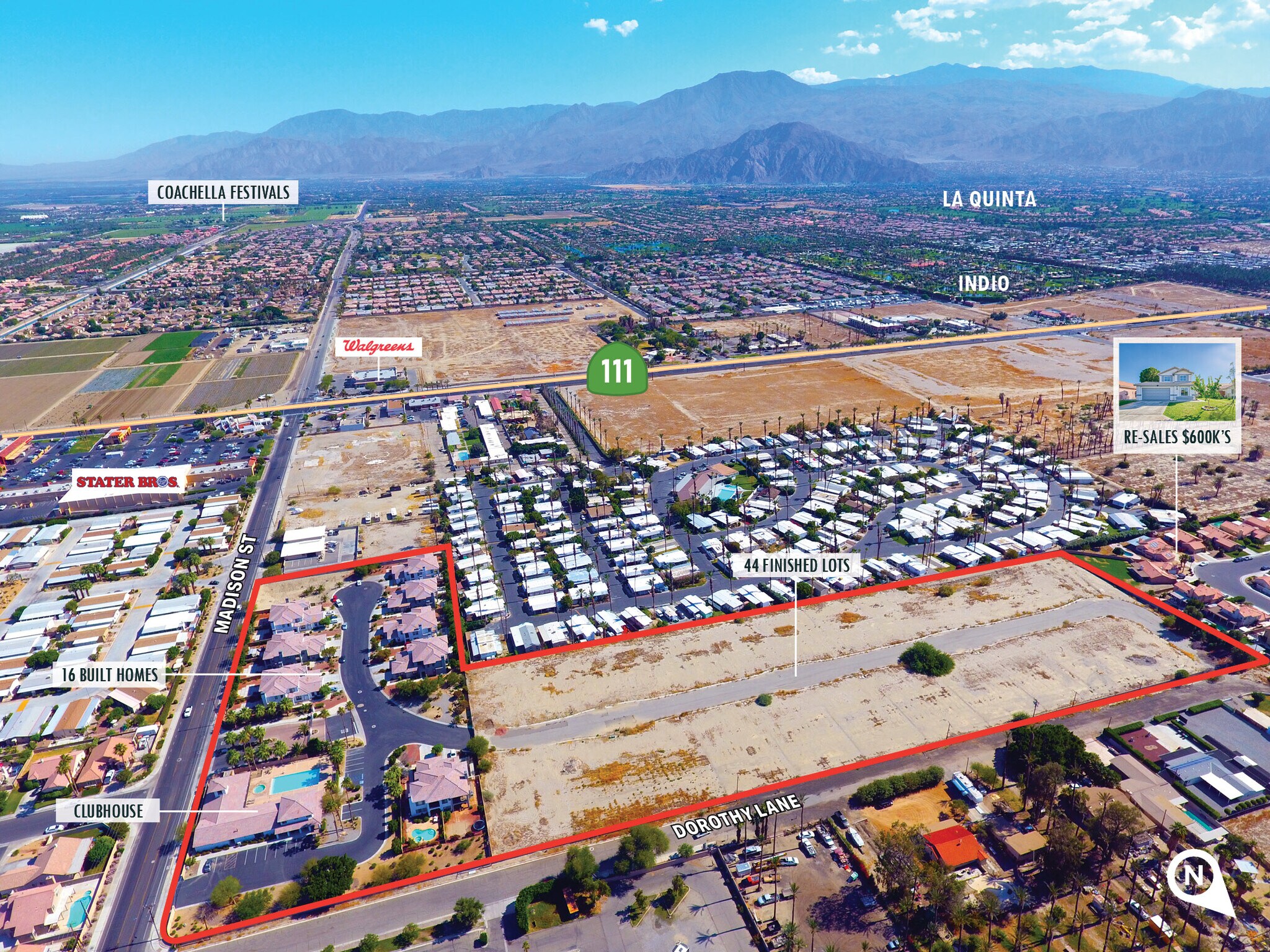 Madison, Indio, CA for sale Aerial- Image 1 of 8