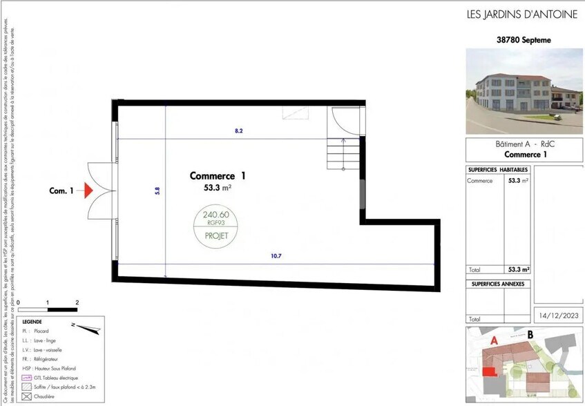 Commerce de détail dans Septème à louer - Plan d’étage - Image 3 de 7