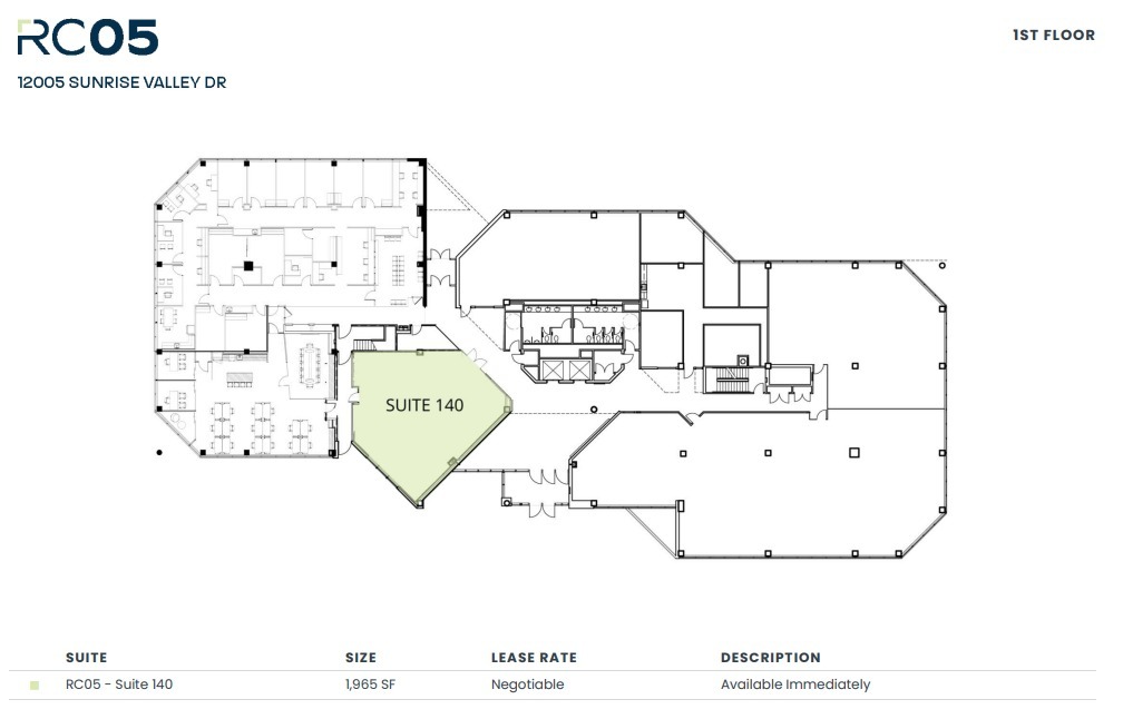 12001 Sunrise Valley Dr, Reston, VA à louer Plan d  tage- Image 1 de 1