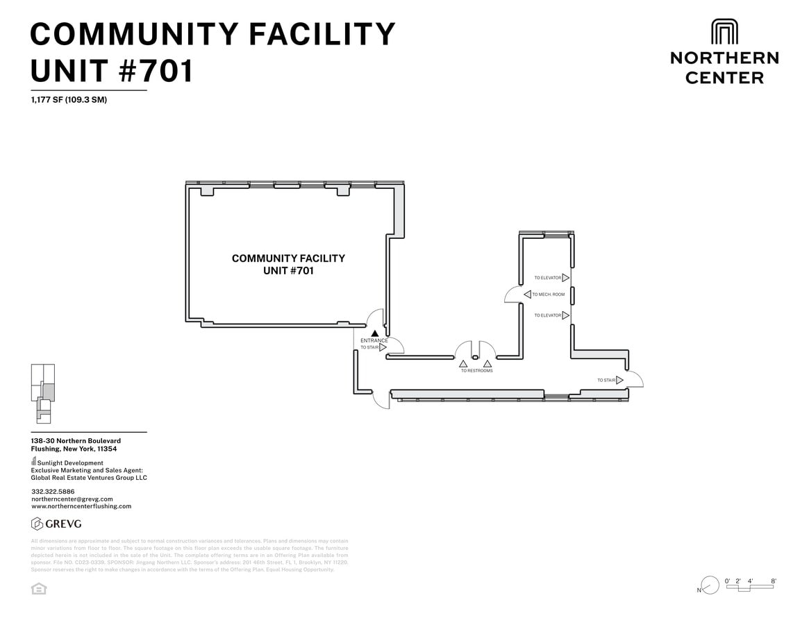13830 Northern Blvd, Flushing, NY 11354 - Unité C701 -  - Plan d’étage - Image 1 of 1