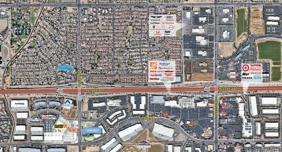 N/NWC Cooper Rd & Germann rd, Chandler, AZ for lease - Aerial - Image 2 of 4