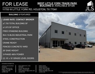 Plus de détails pour 11755 W Little York Rd, Houston, TX - Industriel à louer