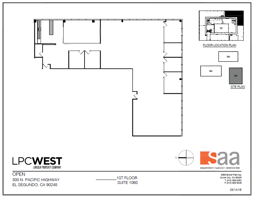 300 N Pacific Coast Hwy, El Segundo, CA à louer Plan d’étage- Image 1 de 1