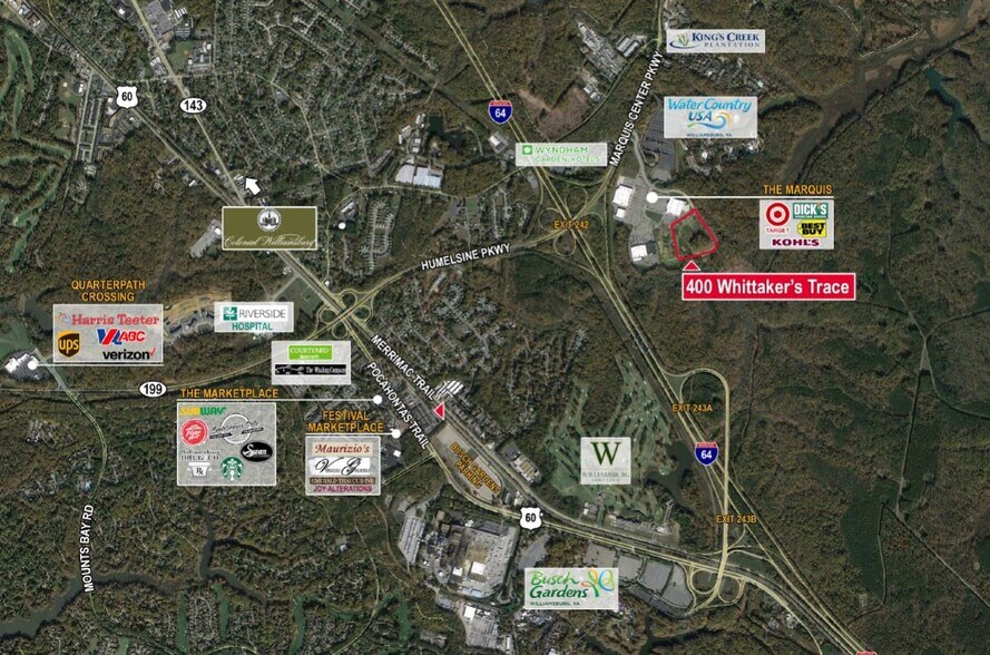 400 Whittaker's Trace, Williamsburg, VA à vendre - Aérien - Image 2 de 2